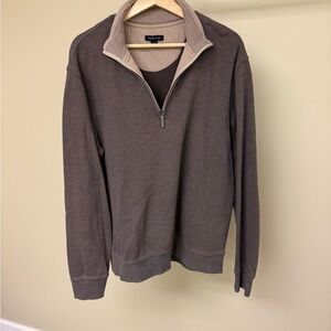 Van Heusen Men's Brown Zip-Up Sweater